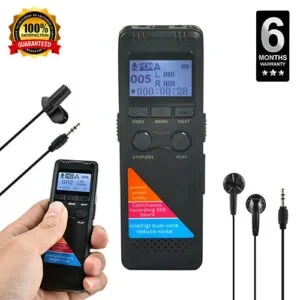 Professional Digital Voice Recorder, Automatic Noise Cancellation with 350 Hours Long Lasting Battery, MP3 Player Voice Control Digital Voice Recorder, Automatic Voice Activated Voice Recording Mode, Advance 32gb Inbuilt Memory Dictaphone voice recorder w