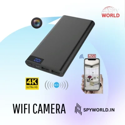 4K HD Wi-Fi Power Bank Hidden Spy Camera with Audio & Night Vision Live Video 3 to 4 Hours Battery Backup Recorder