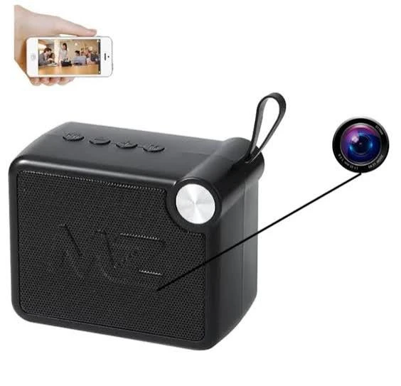 1080P Full HD WiFi Bluetooth Speaker Spy Camera with Motion Alert, Live Monitoring Audio Video Recording Spy Camera with remotely Recording Backup
