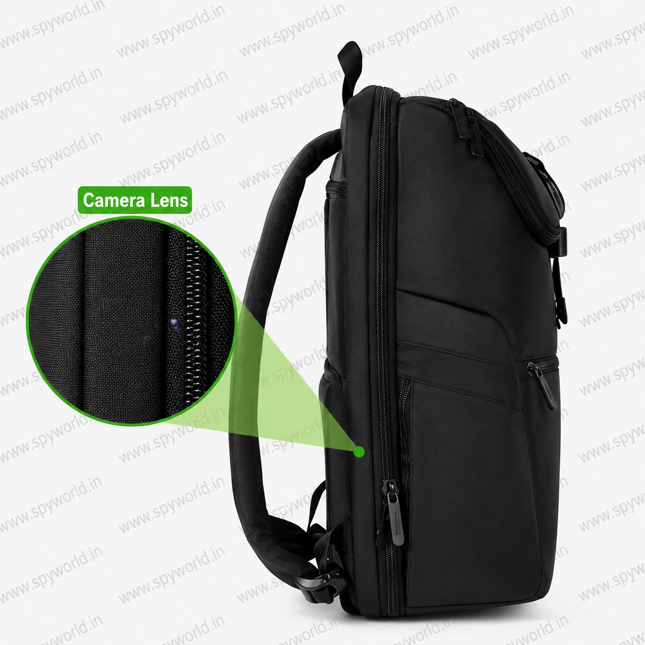 WiFi Hidden Bag Camera, 1080P Beside Spy Camera Backpack Bag, Live Monitoring, 24 Hours Battery Backup, Built In 32GB Storage, 90° Wide Angle.
