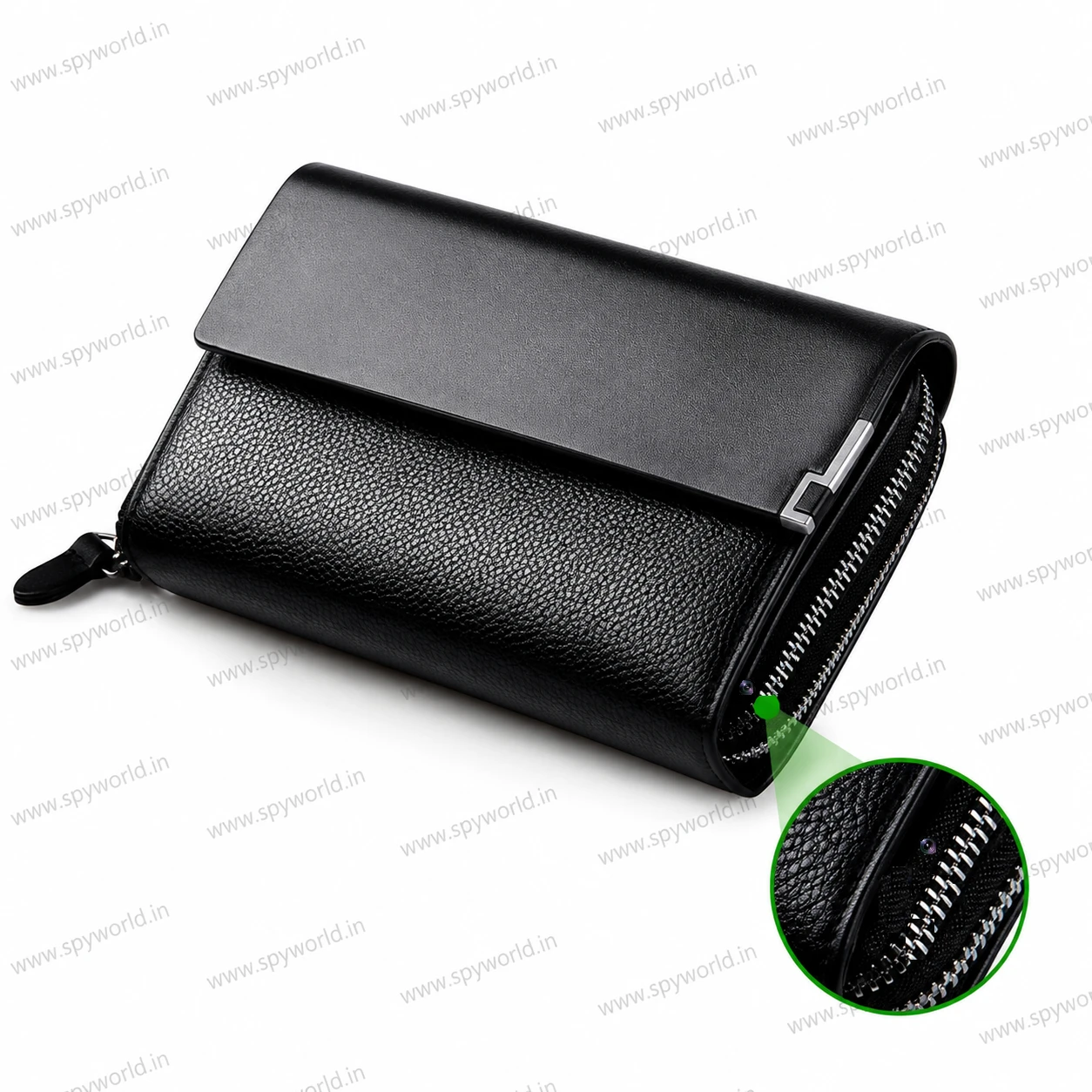 1080P WiFi Men's Hand Purse Hidden Camera with Live Monitoring, 24H Battery Backup, 32GB Storage, 90° Wide Angle
