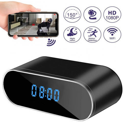 Top WiFi Mini Table Clock Hidden Camera 1080P HD, Night Vision Spy Camera  Spy World