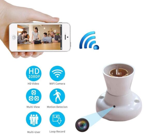bulb holder wifi spy camera