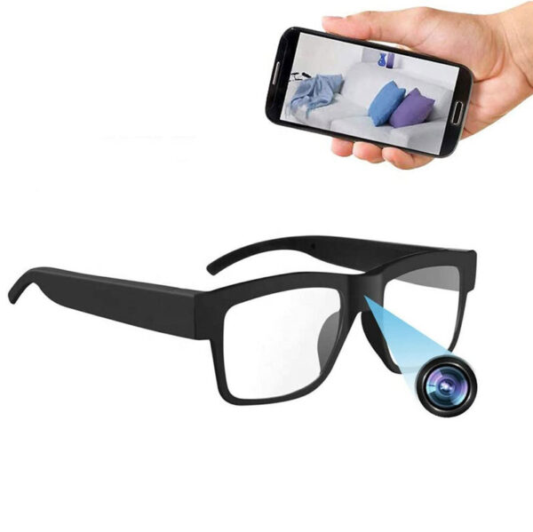 Live Stream Wireless WiFi Eyewear Eyeglass Spy Camera with Audio