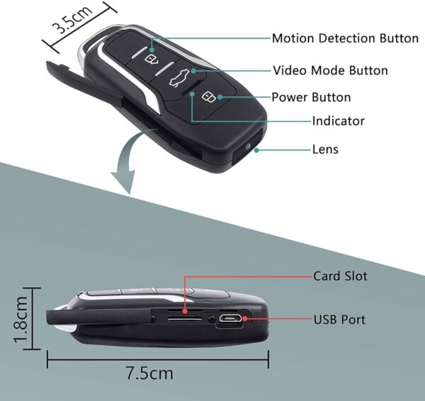 Full HD hidden Camera Car Key