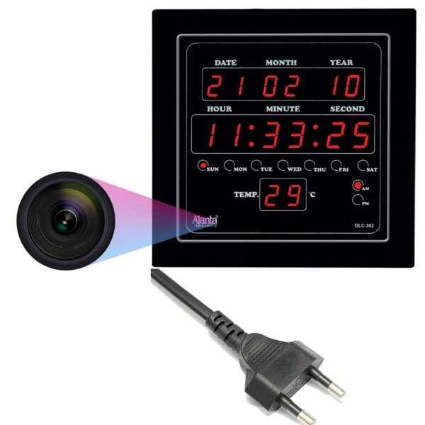 Without Wifoi Live Monitoring Spy wall clock camera